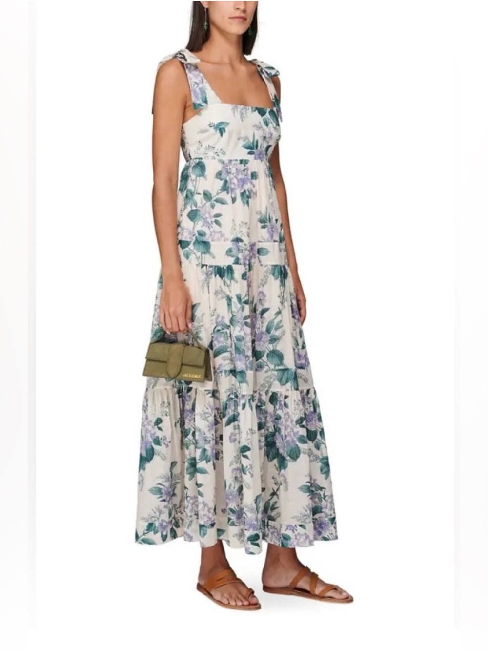 Zimmermann Women's Cassia Floral-Print Tie-Shoulder Midi Dress